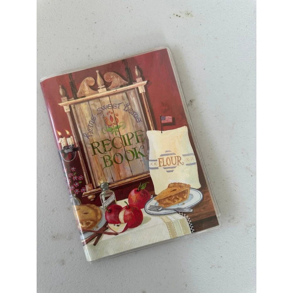 Vtg Unused New Home Sweet Home Russell Bushee Plastic Clear Cover Recipe Book